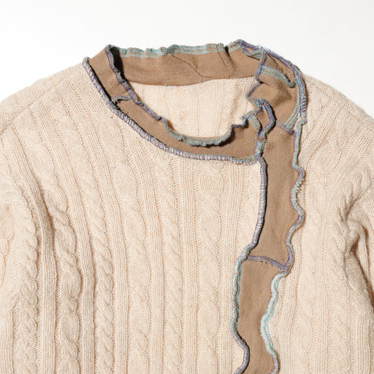 *one-off split cable sweater