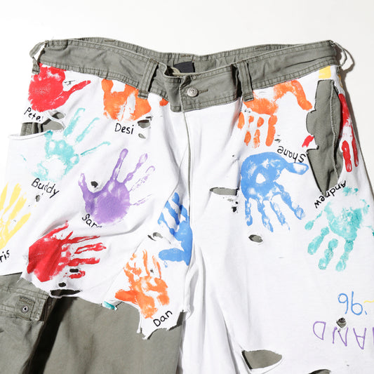 *one-off broken layered shorts