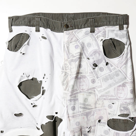 *one-off broken layered trousers