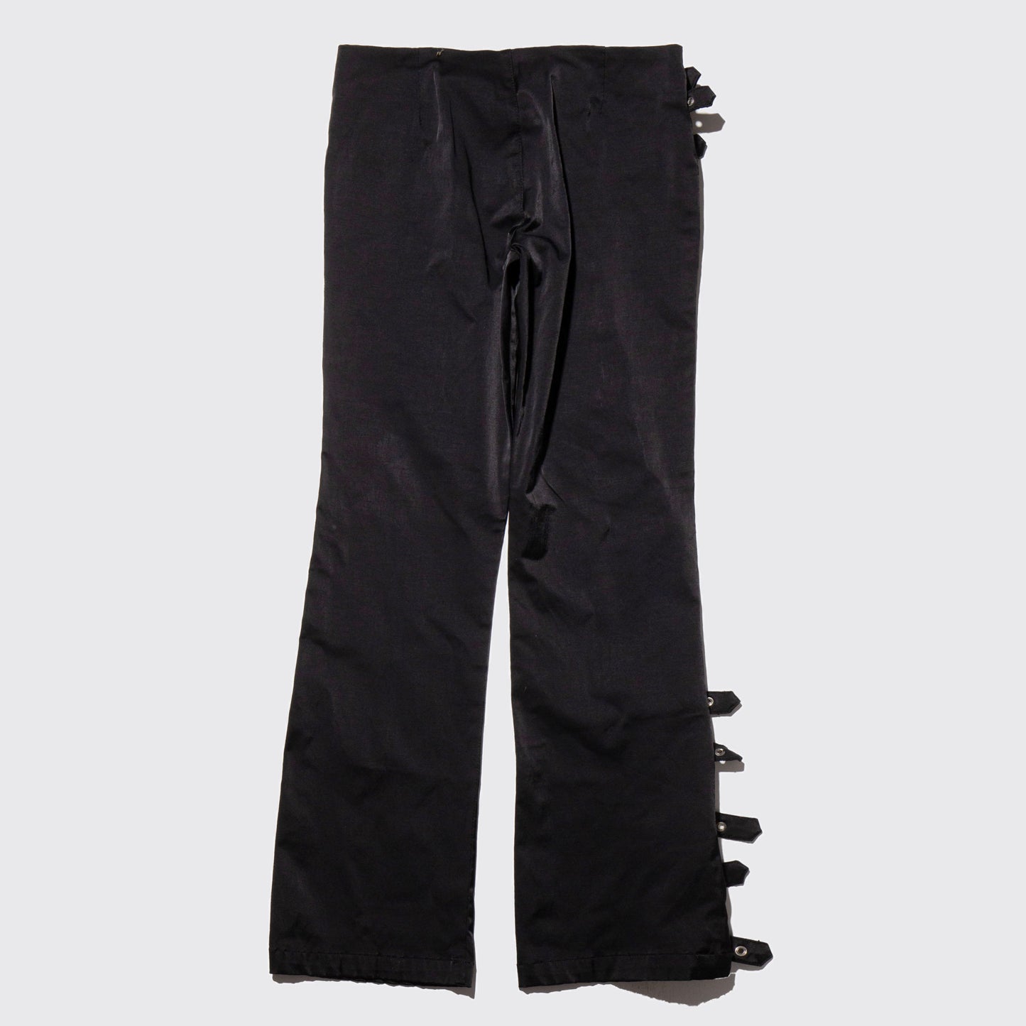 vintage asymmetry belted bondage trousers