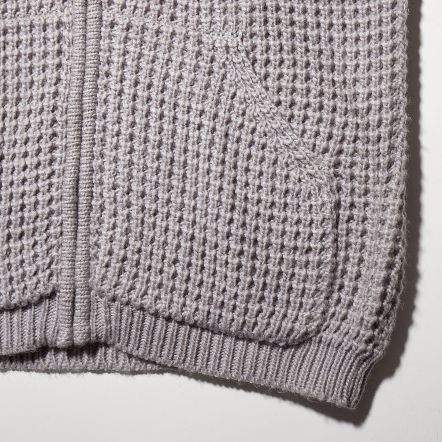 vintage waffle knit sleeve less hoodie