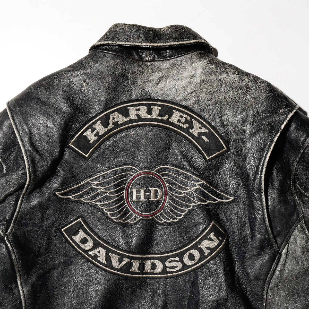 vintage 90's harley-davidson dust motorcycle leather jacket, with liner