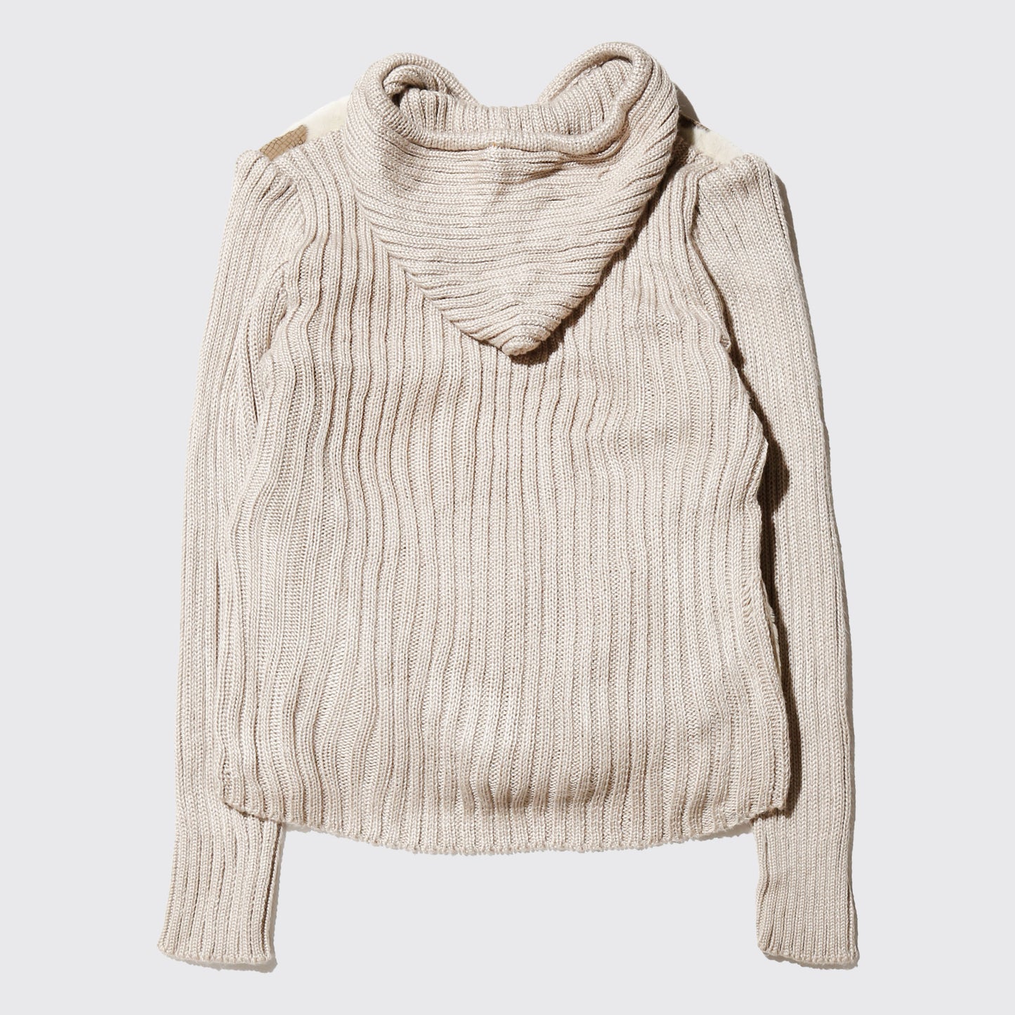 vintage faux cow knit hoodie