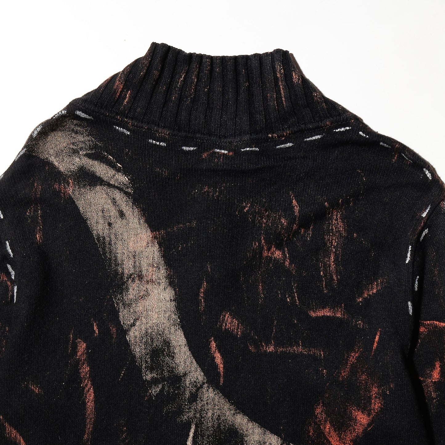 vintage transfer zipped sweater