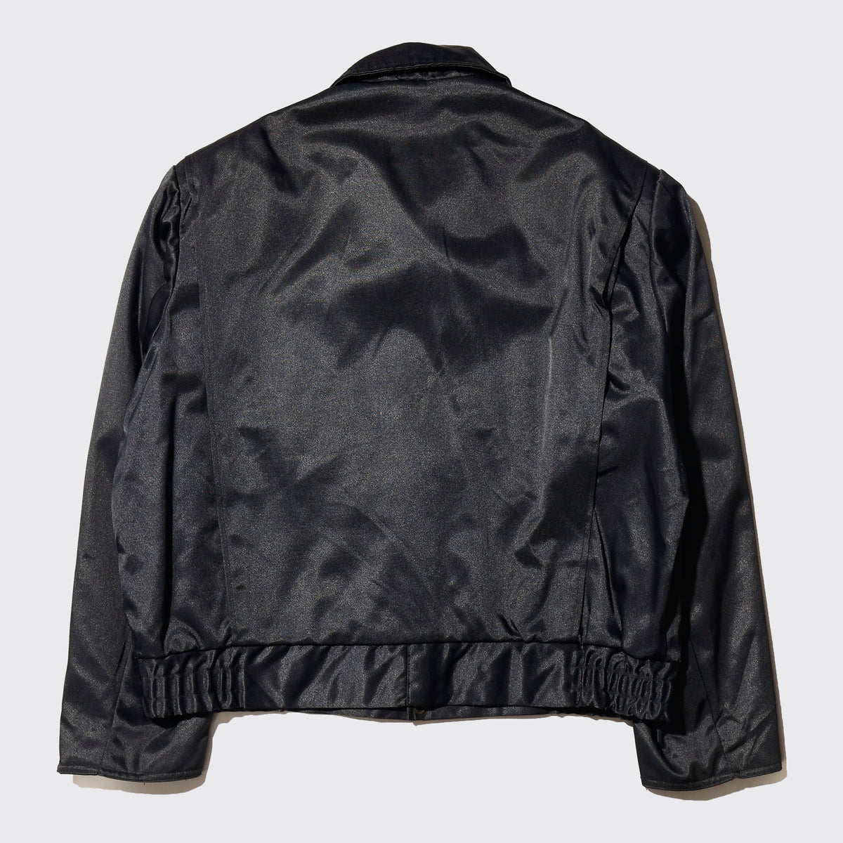 vintage satin boxy police jacket