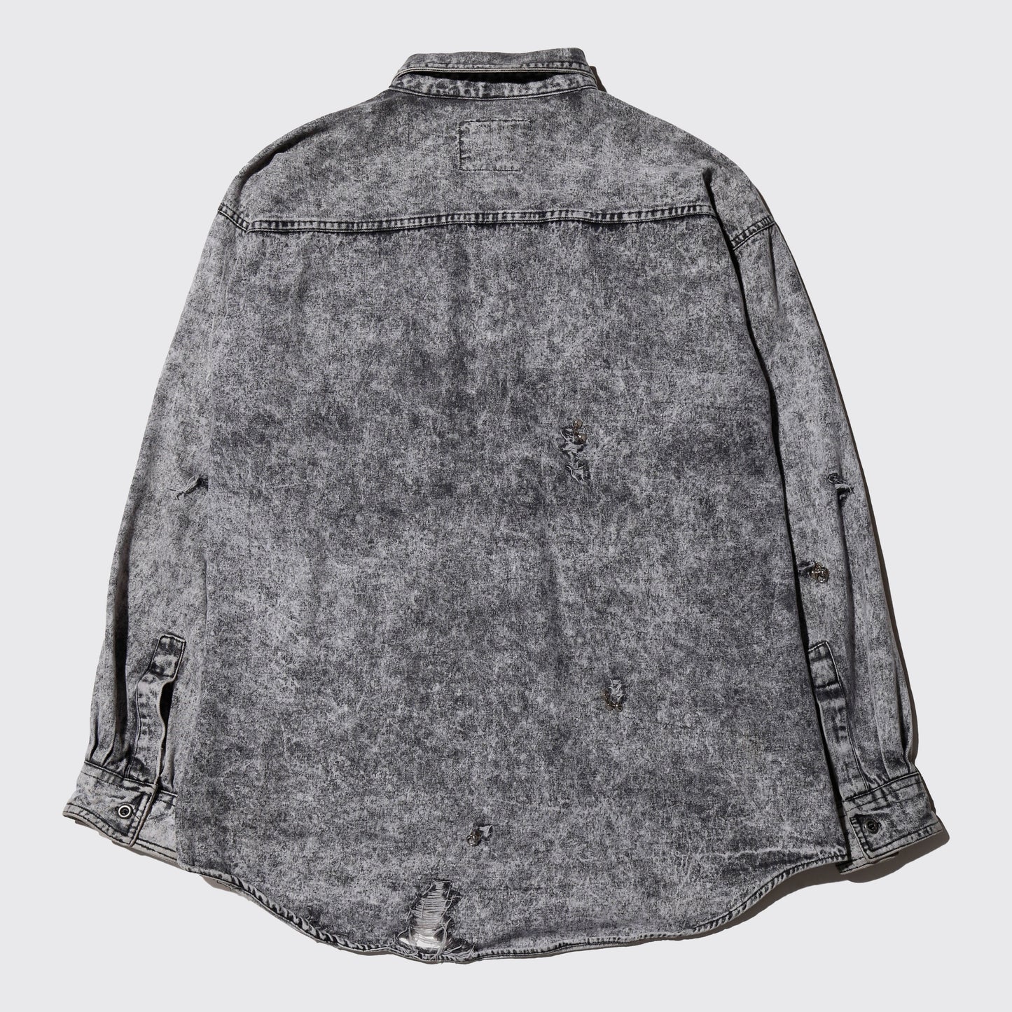 vintage studs broken trucker shirt