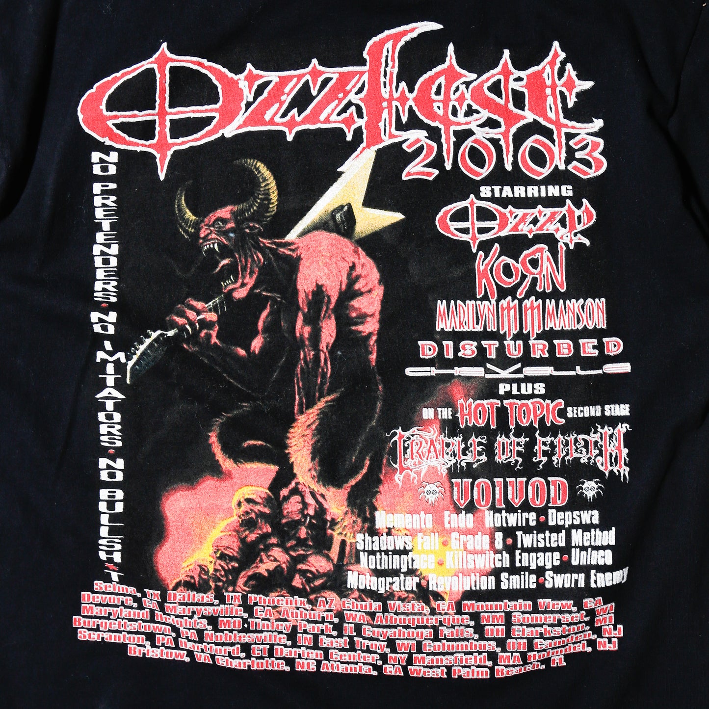 vintage 2003's Ozzfest t-shirt ,Korn/Marilyn mason etc.