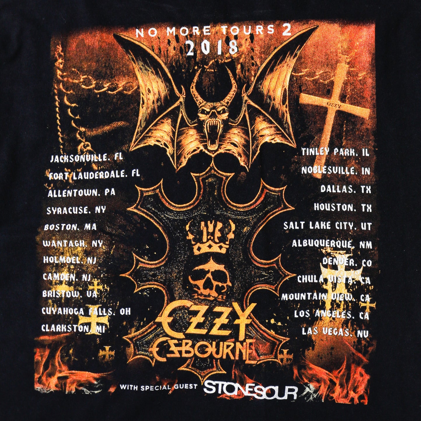 vintage 2018's Ozzy Osbourne no more tour t-shirt