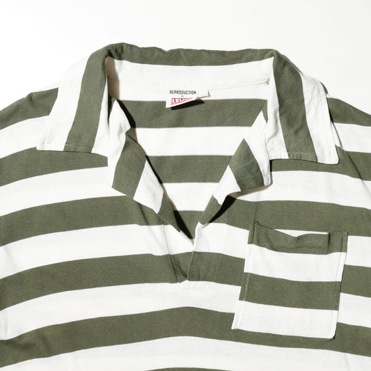 vintage 70's levi's border polo cut sew