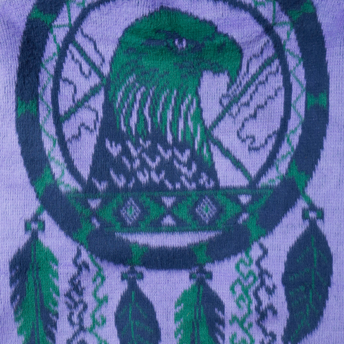 vintage eagle dreamcatcher ecuador knit hoodie