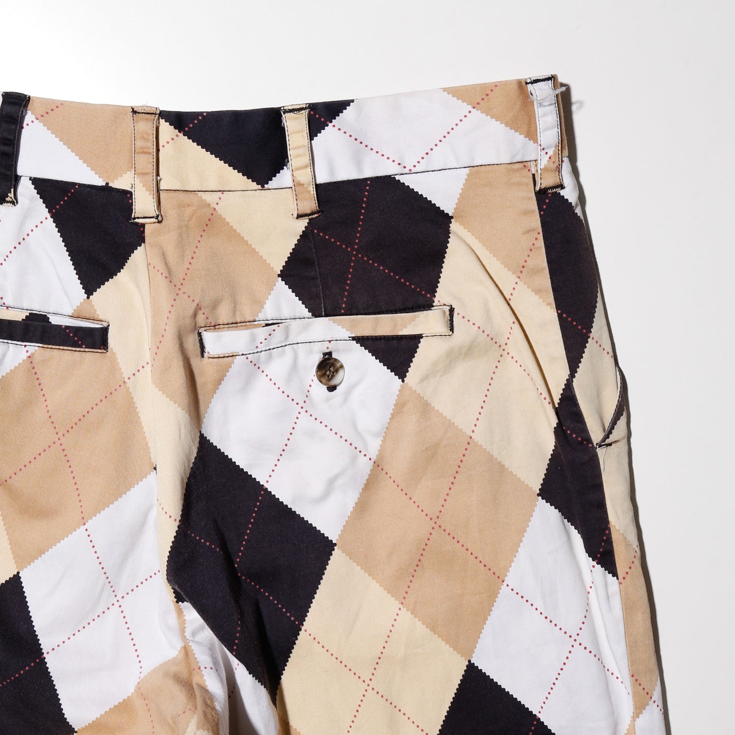vintage argyle slacks shorts