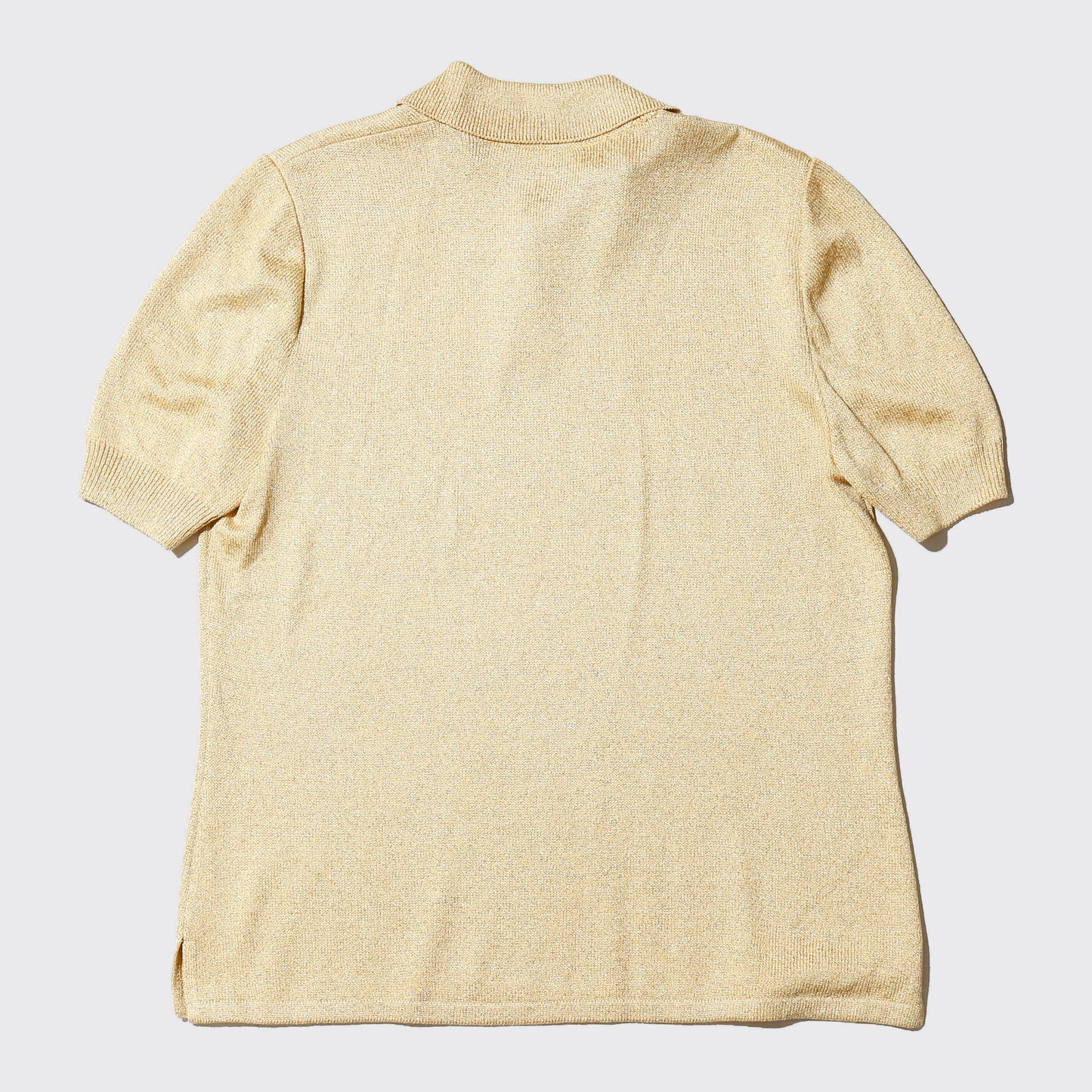 vintage shinny knit polo h/s