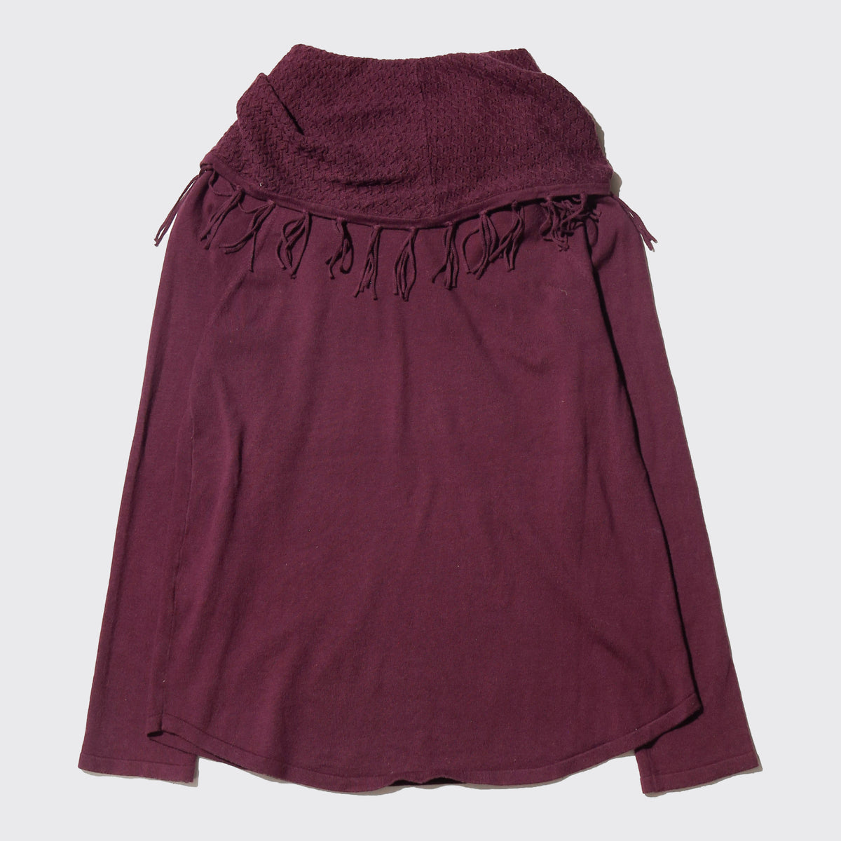 vintage shawl collar tassel fringe cut sew