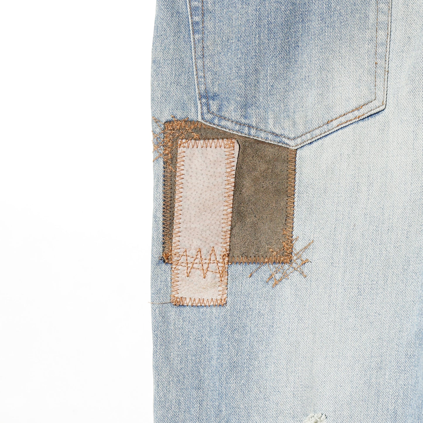 *one-off repaired flare jeans