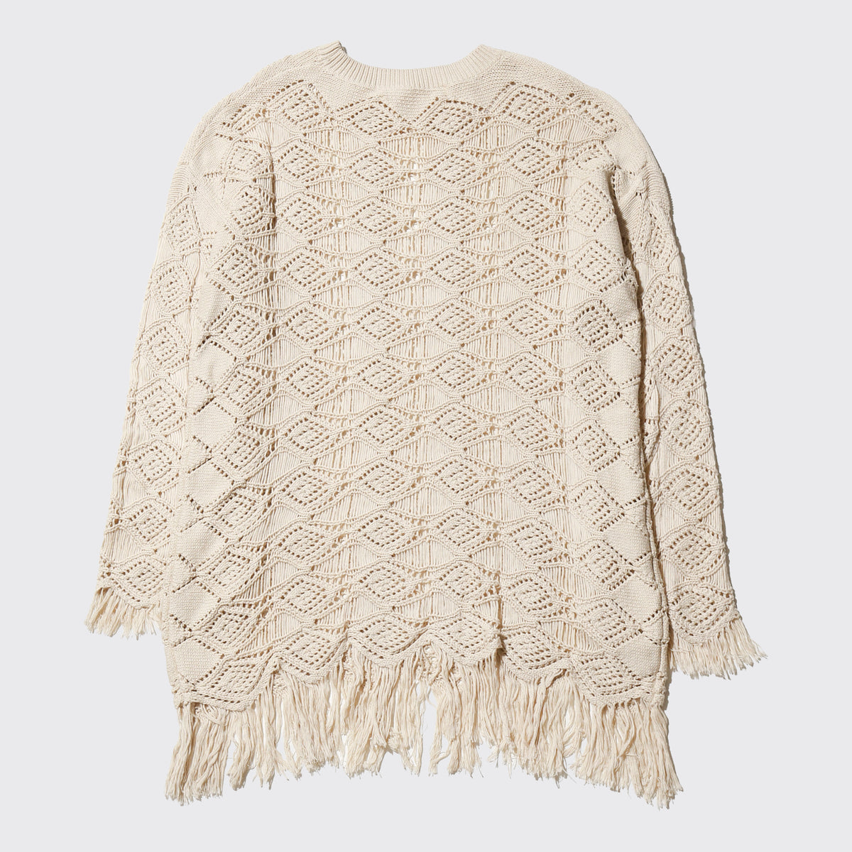vintage fringe crochet sweater