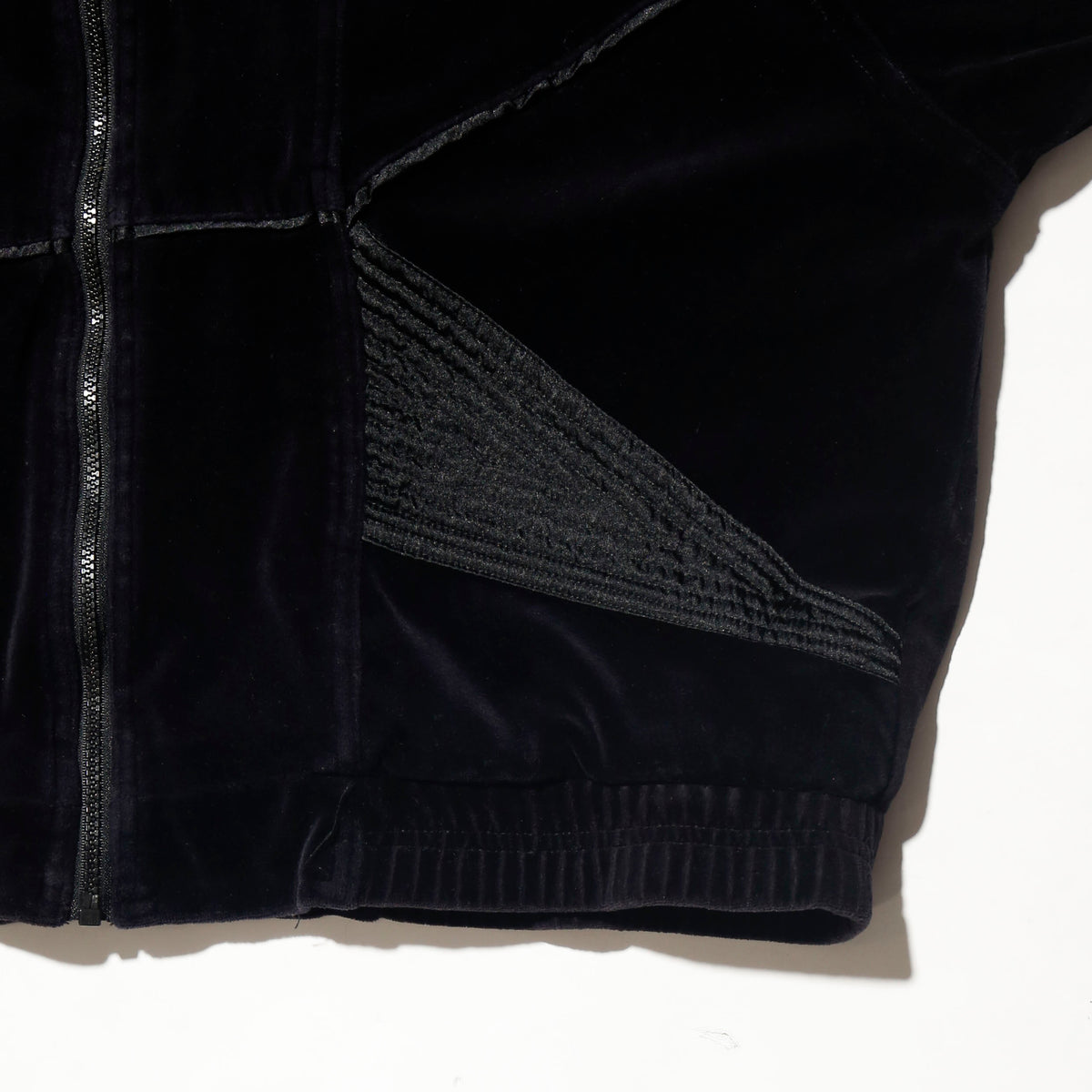 vintage star patch piping velour truck jacket