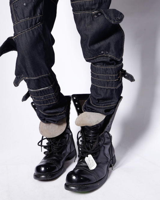 vintage waxed armor jeans