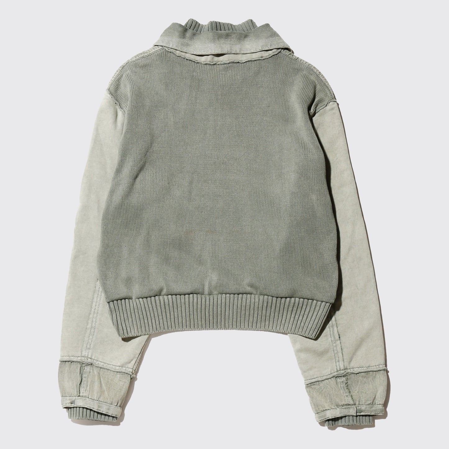 vintage hybrid half zip cotton sweater