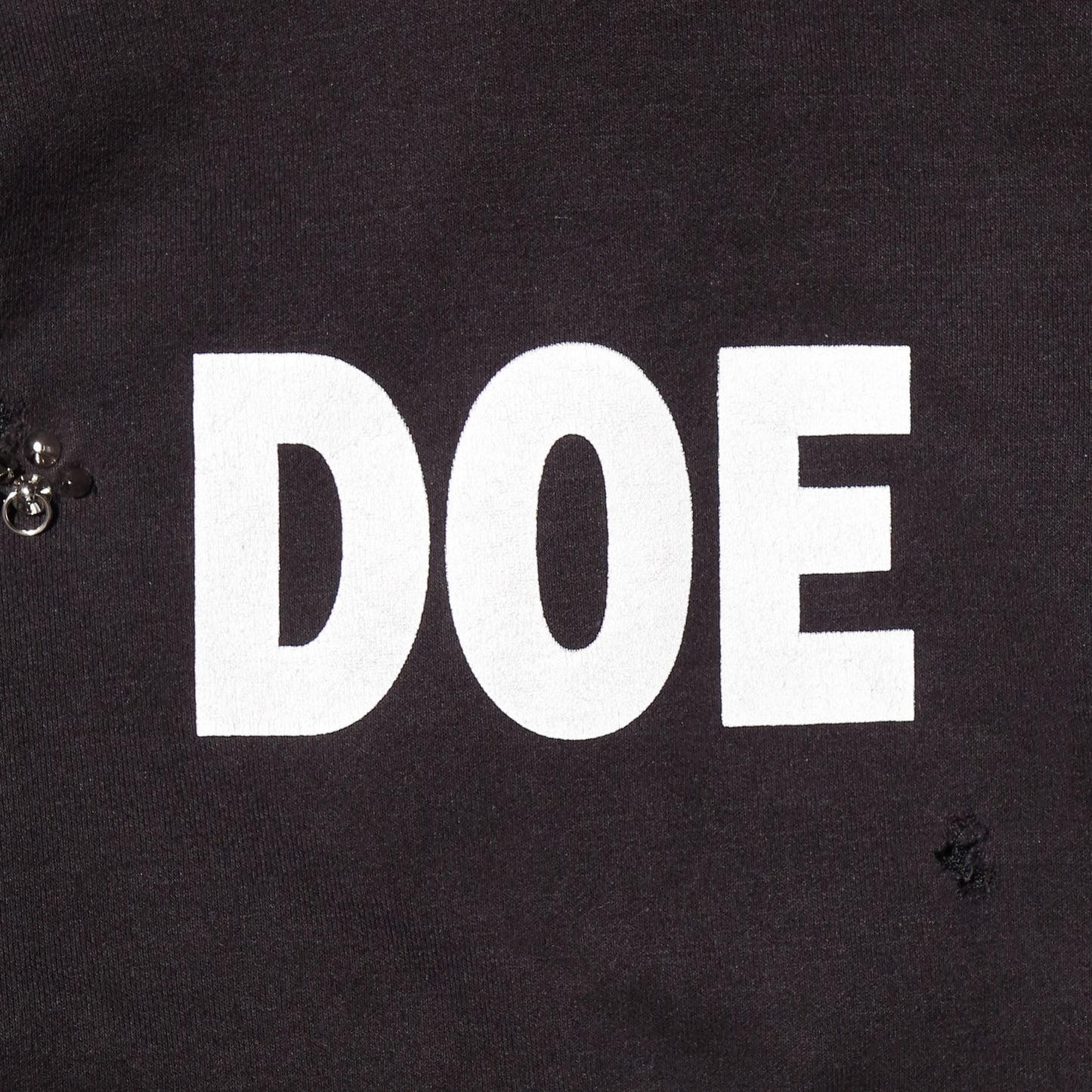 *one-off with fur studs broken hoodie