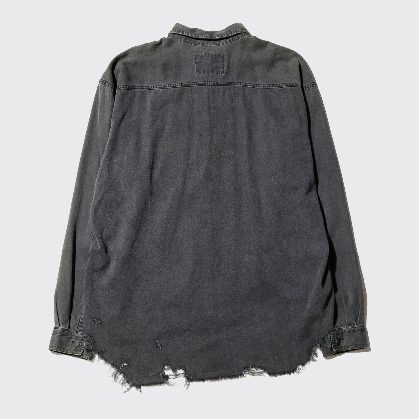 *one-off 90's levi's broken denim shirt, with copper badge