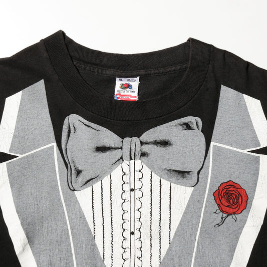 vintage 80's trompe l'oeil tuxedo t-shirt