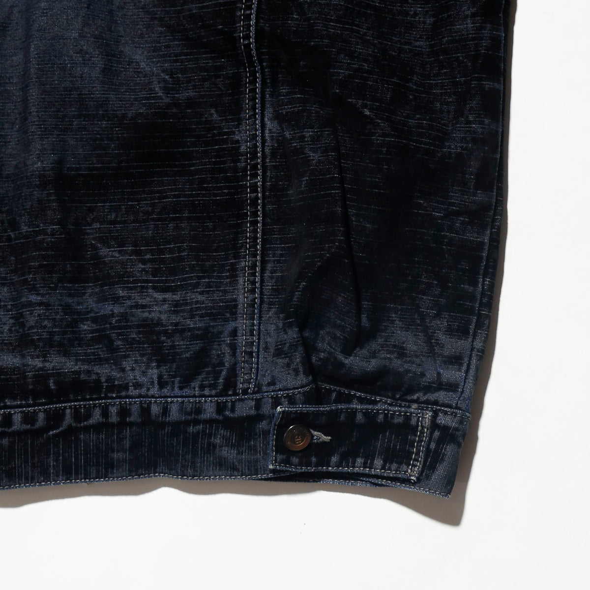 vintage faded flocky baggy trucker jacket