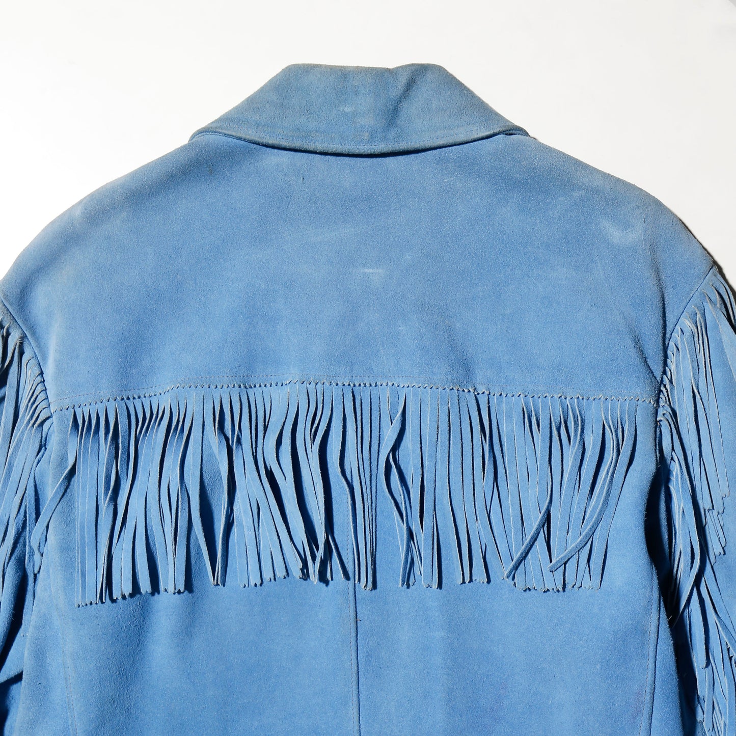 vintage 70's k bar z custom fringe western suede leather jacket