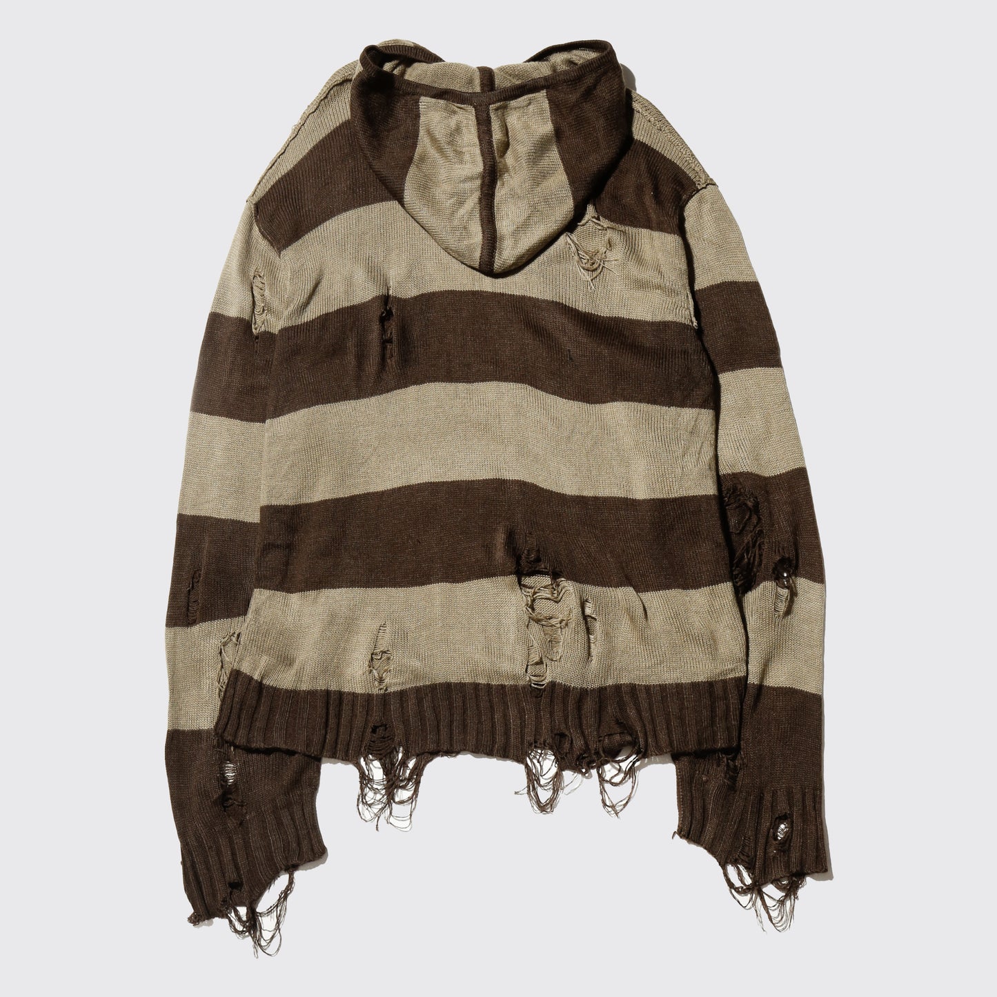 *one-off broken border knit hoodie