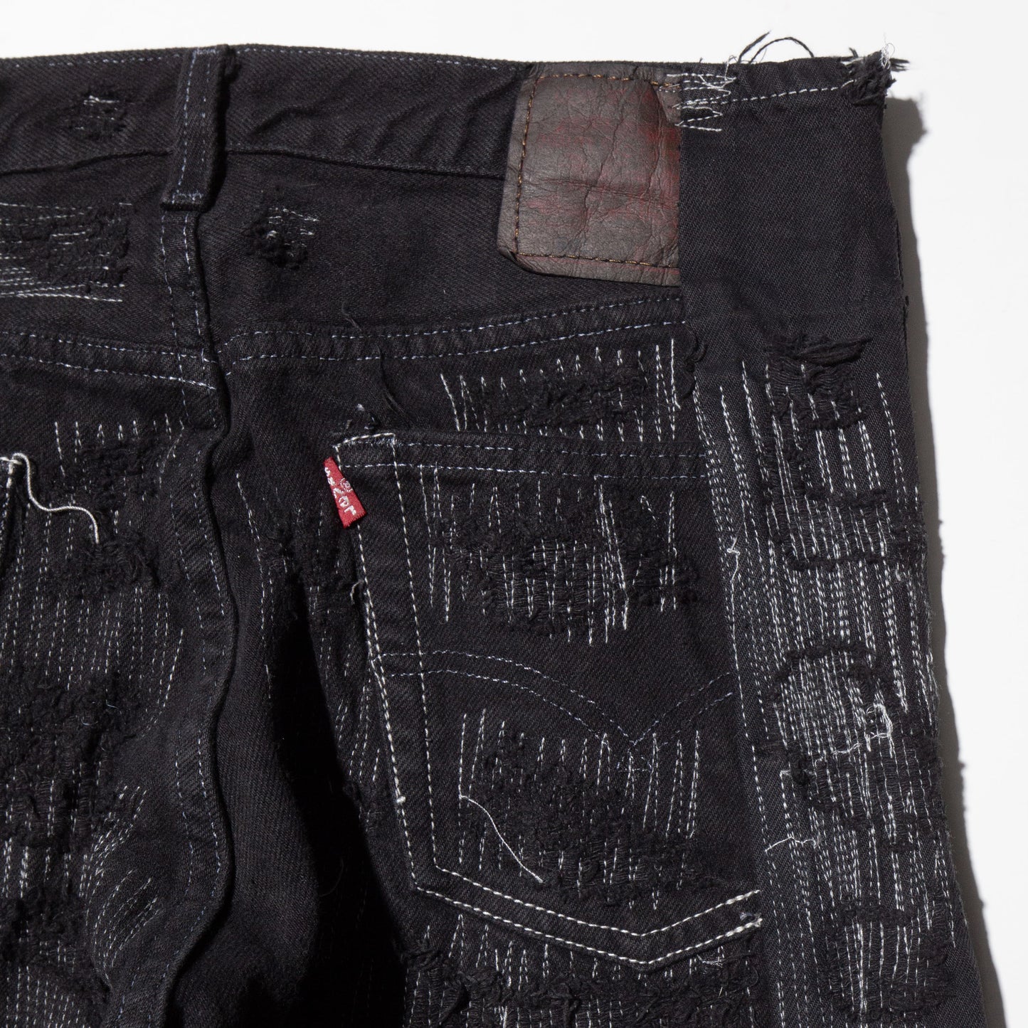 remake upside jeans , model - "anti war model"