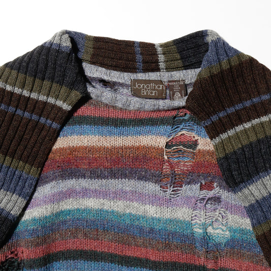 *one-off with muffler border broken sweater