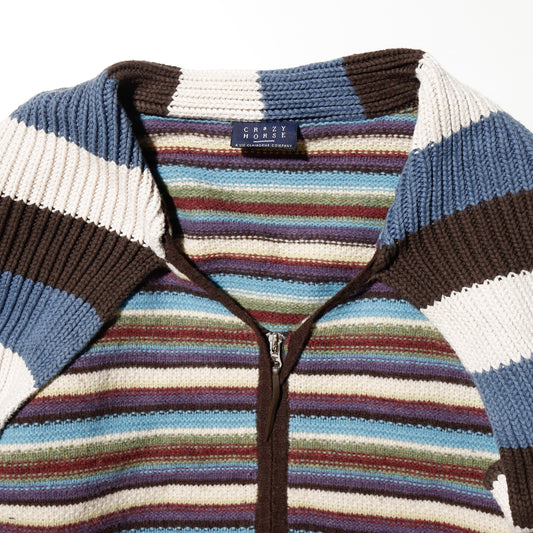 *one-off with muffler border knit jacket