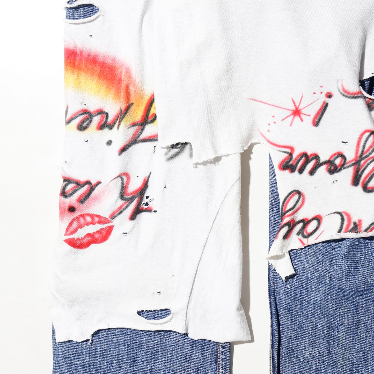 *one-off broken layered trousers