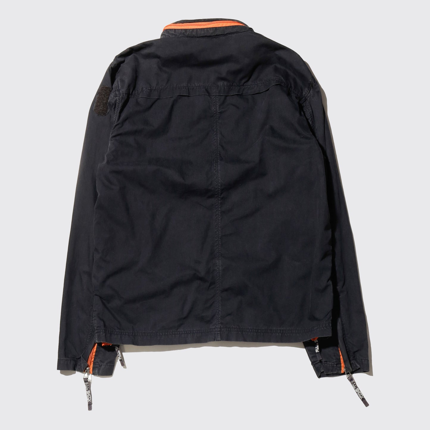 vintage gimmick techno jacket, hood strange