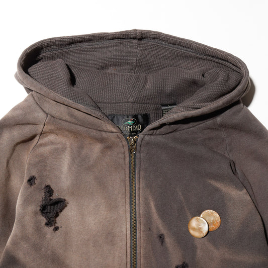 *one-off dust broken hoodie , thermal lining , with kapper badge