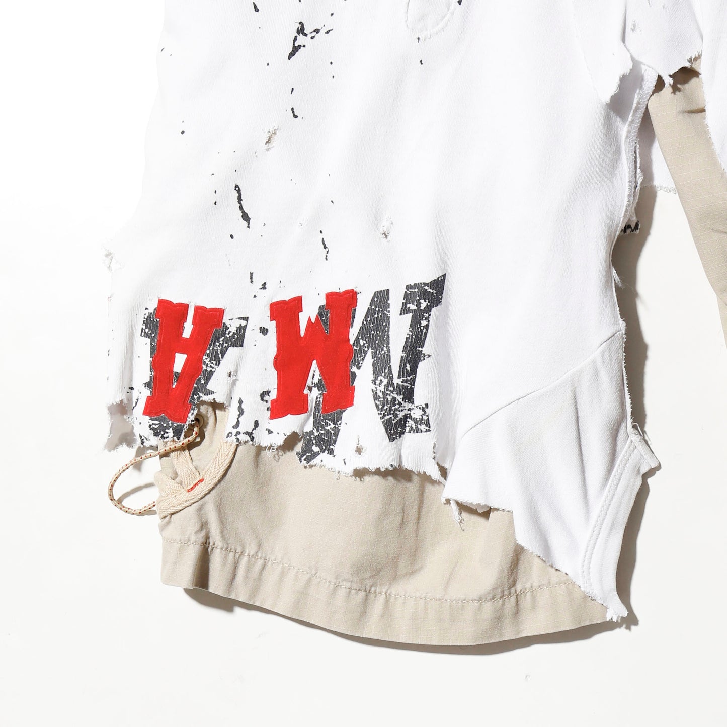 *one-off broken layered trousers