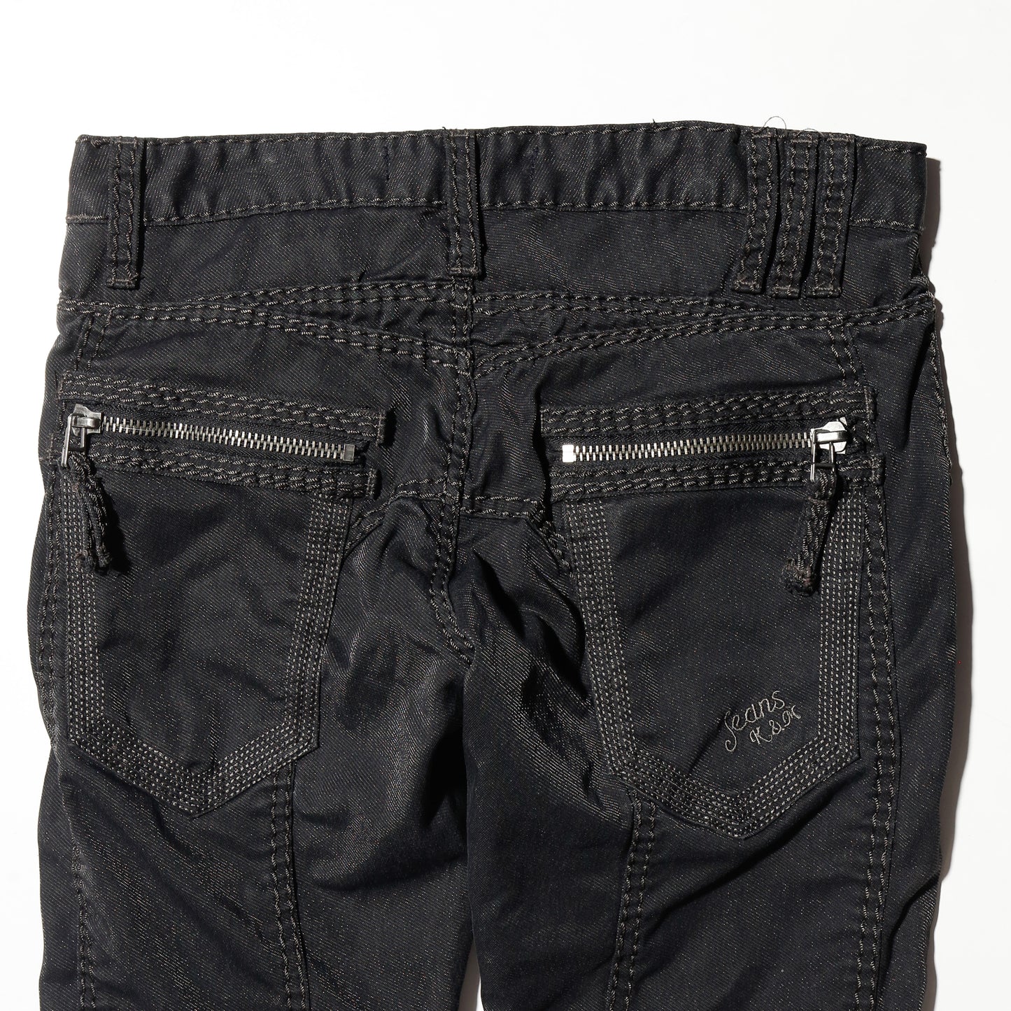 vintage 00's stitched metallic trousers