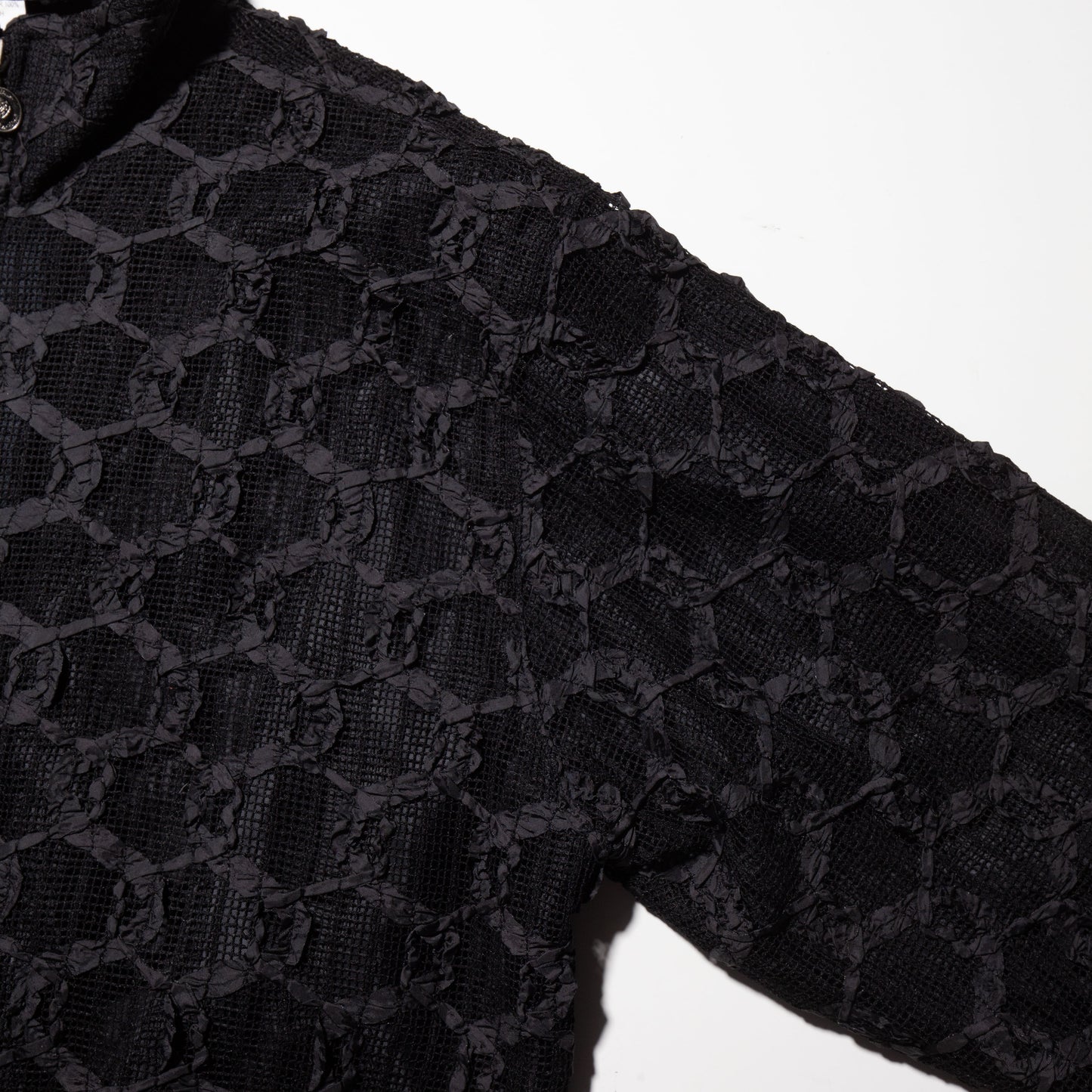 vintage mesh lace track jacket