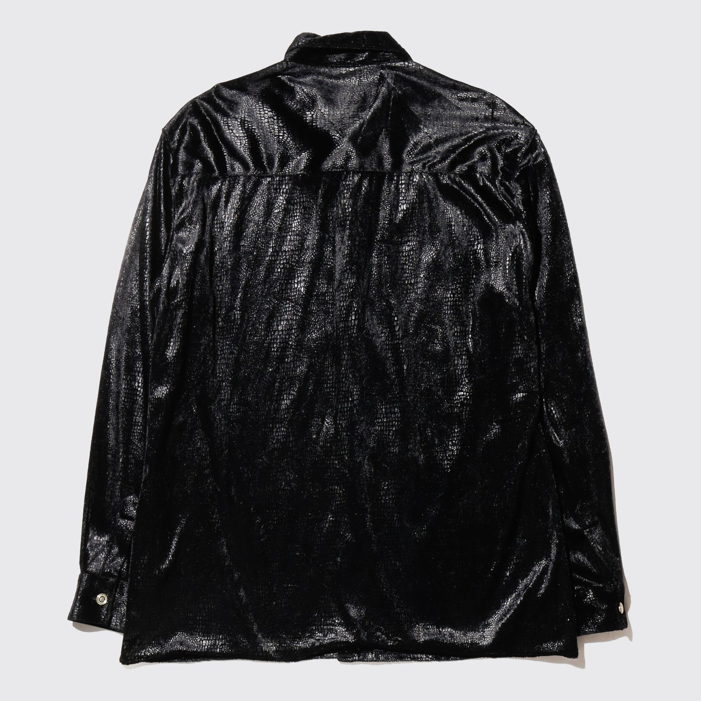 vintage python embossed velour shirt