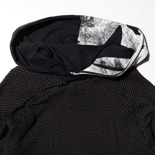 *one-off hybrid skull hoodie