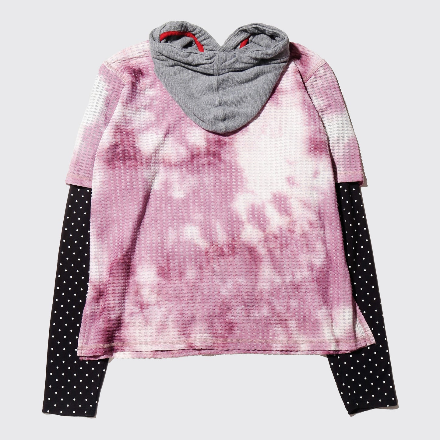 *one-off hybrid textured hoodie