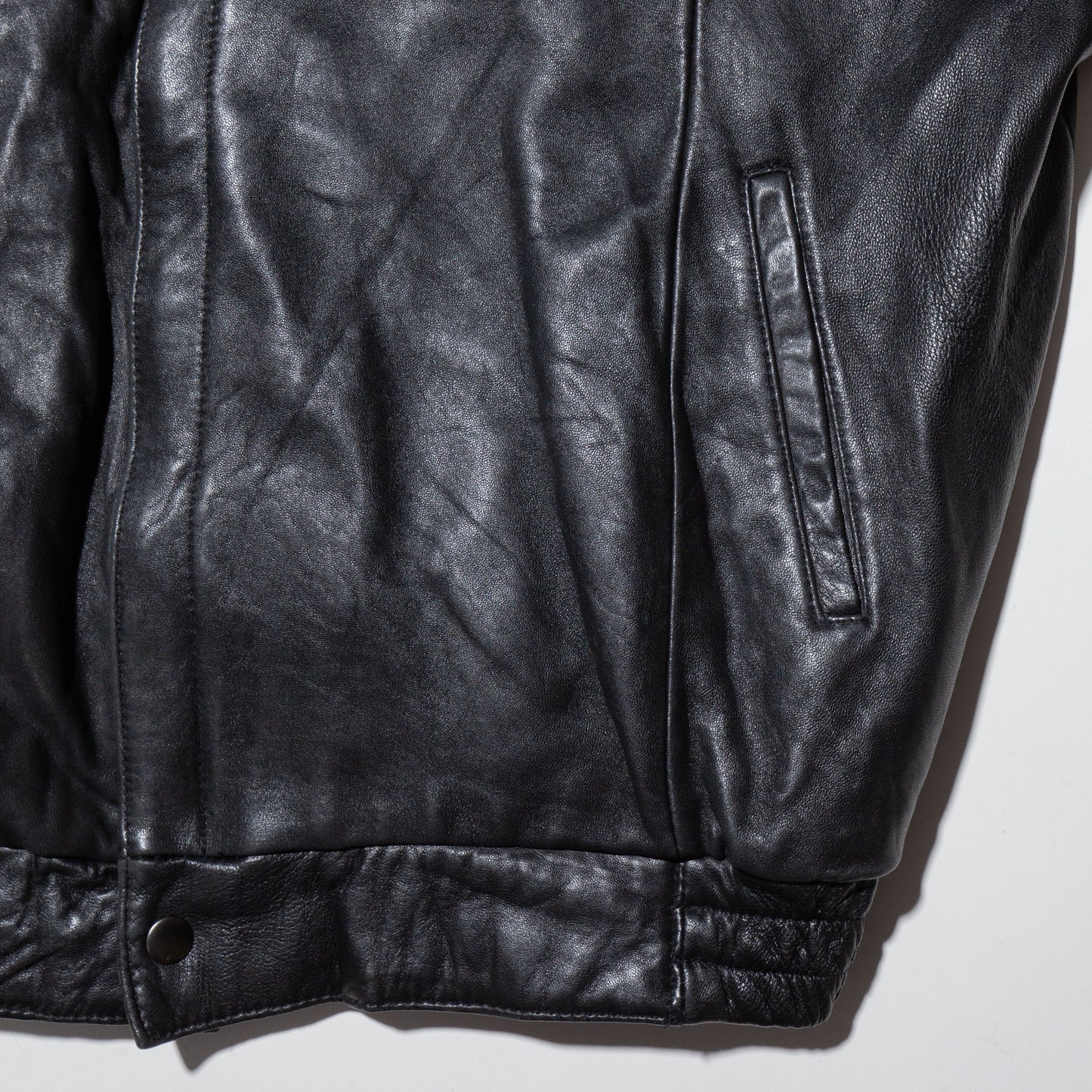 vintage wide leather jacket