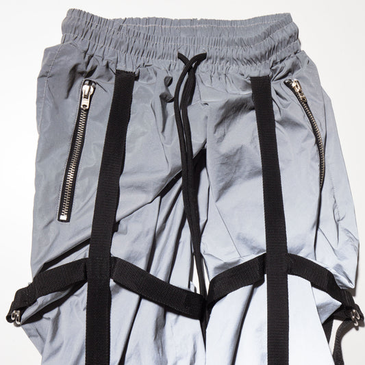 vintage reflector parachute pants