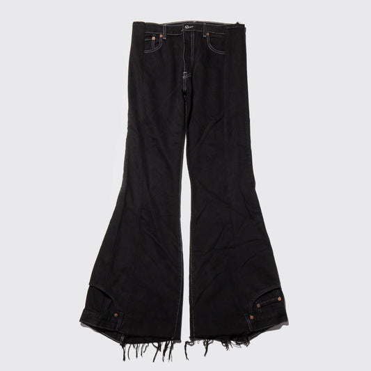 remake upside jeans - "black dyed"
