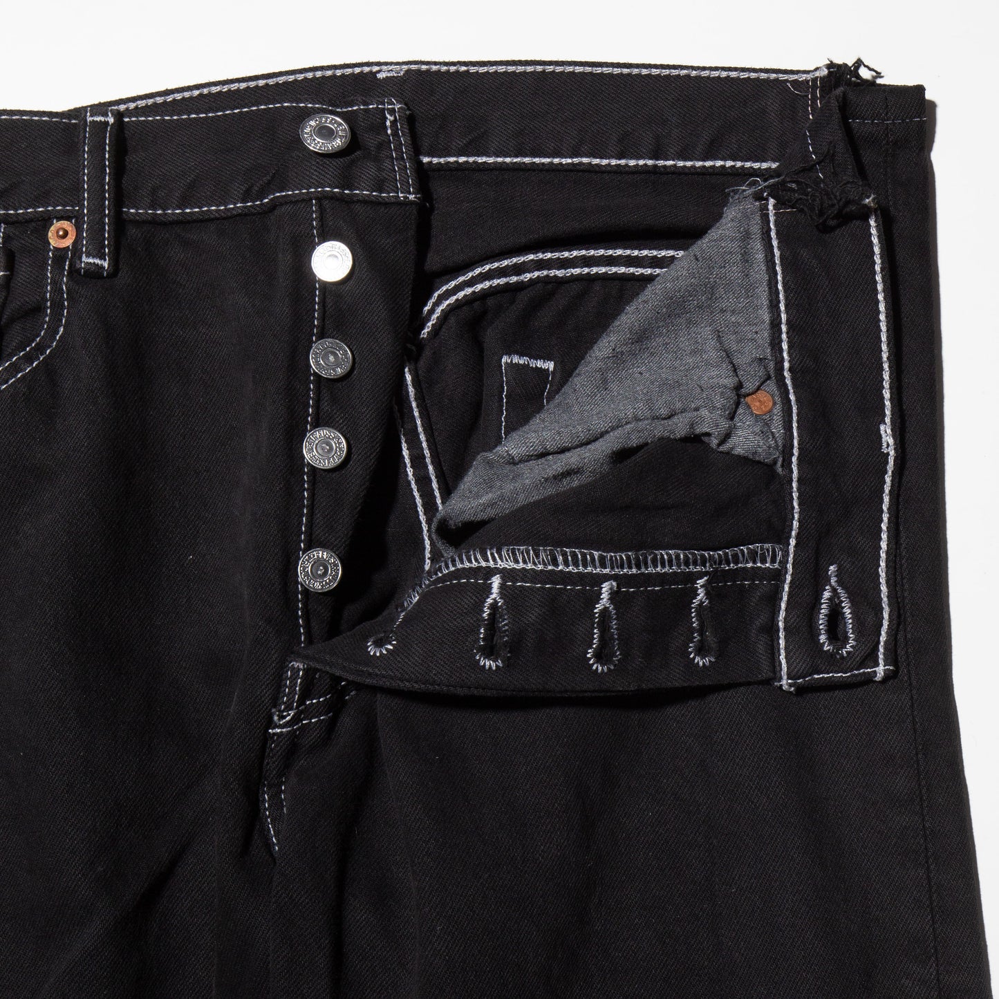 remake upside jeans , model - "black dyed"
