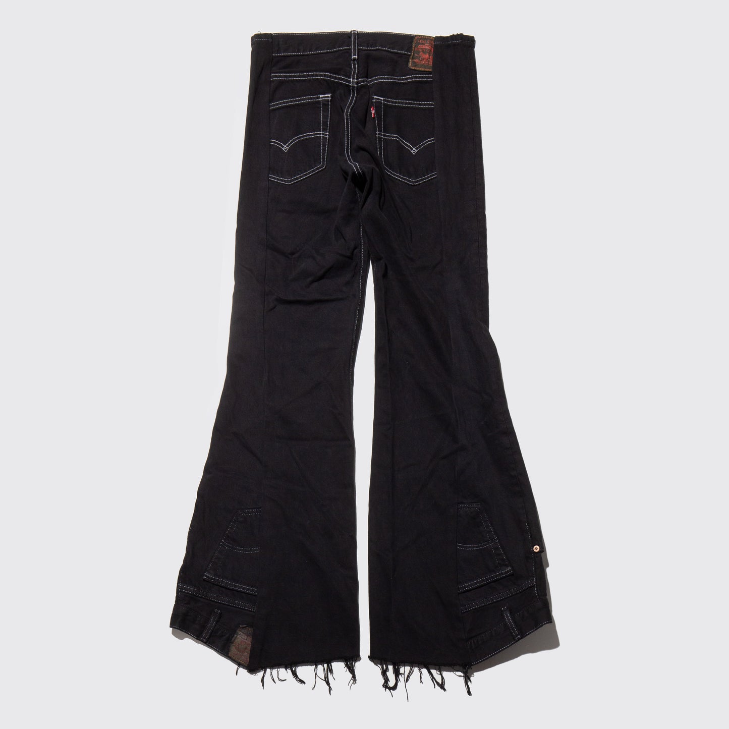 remake upside jeans , model - "black dyed"