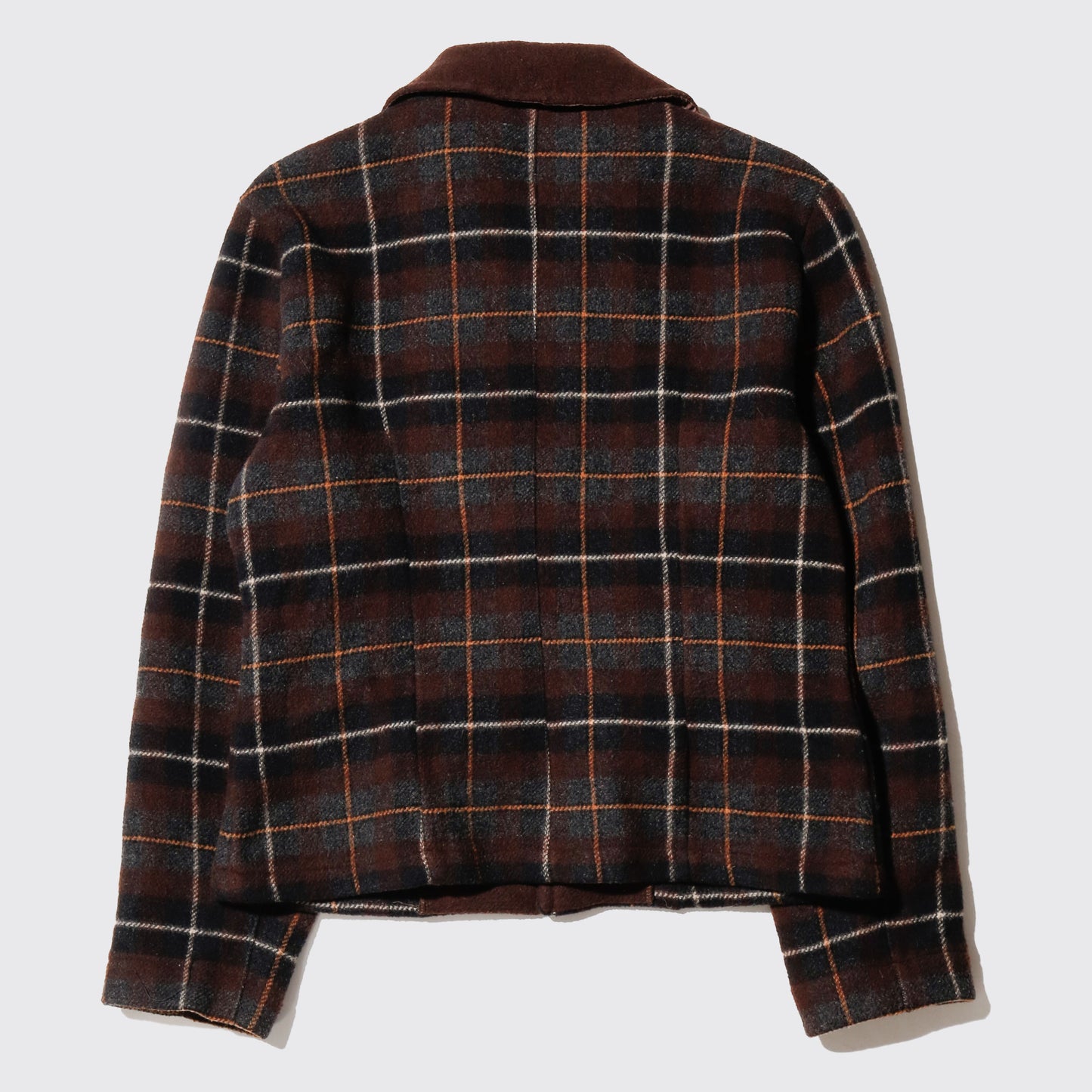 vintage euro 4p check wool jacket