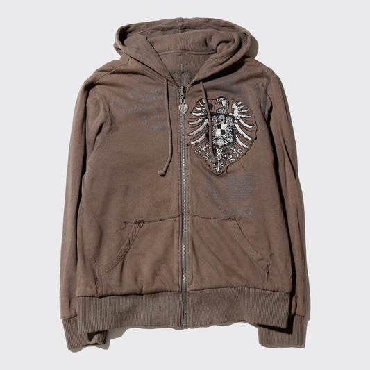 vintage reversible eagle thermal hoodie