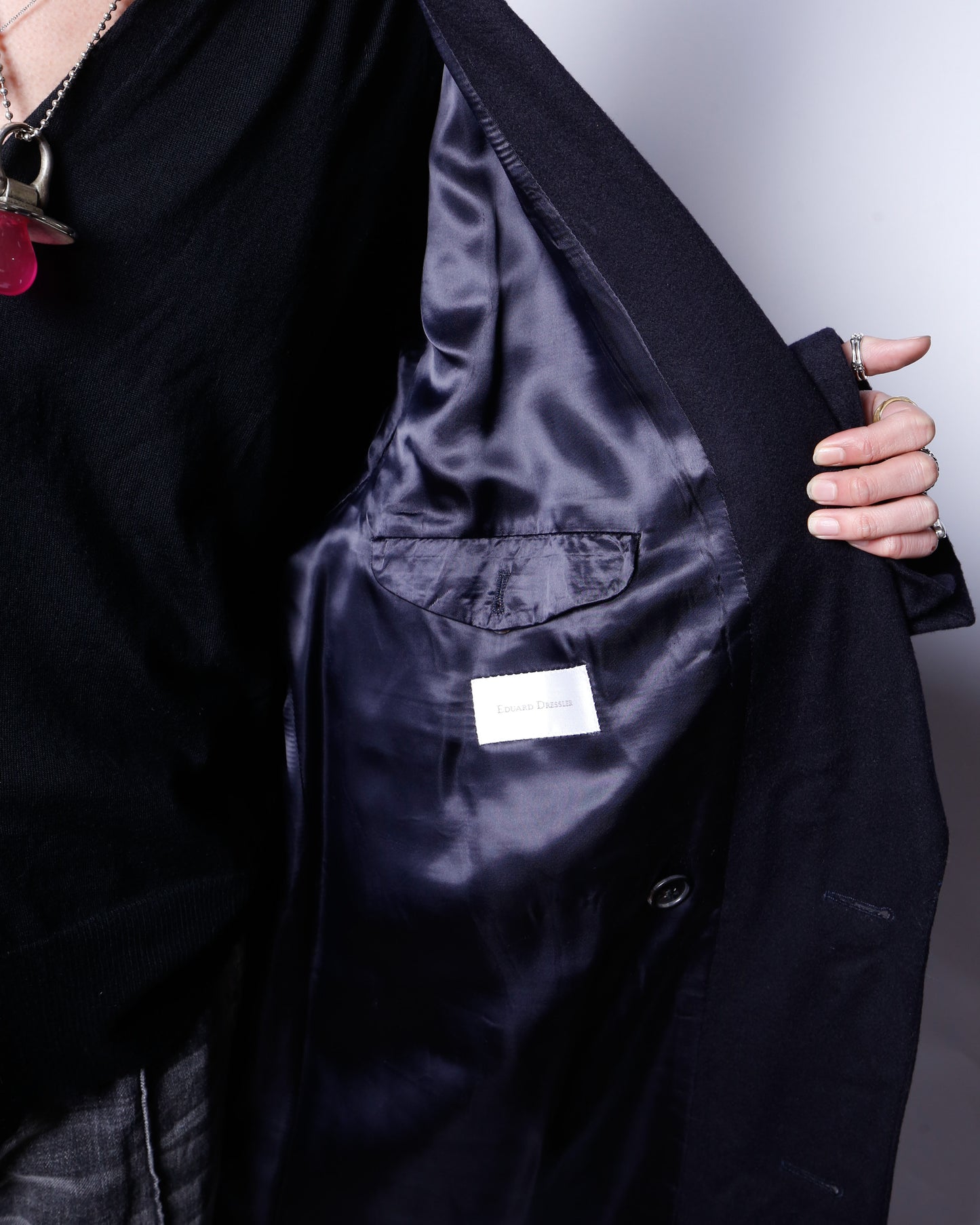 vintage double breasted wool chesterfield long coat