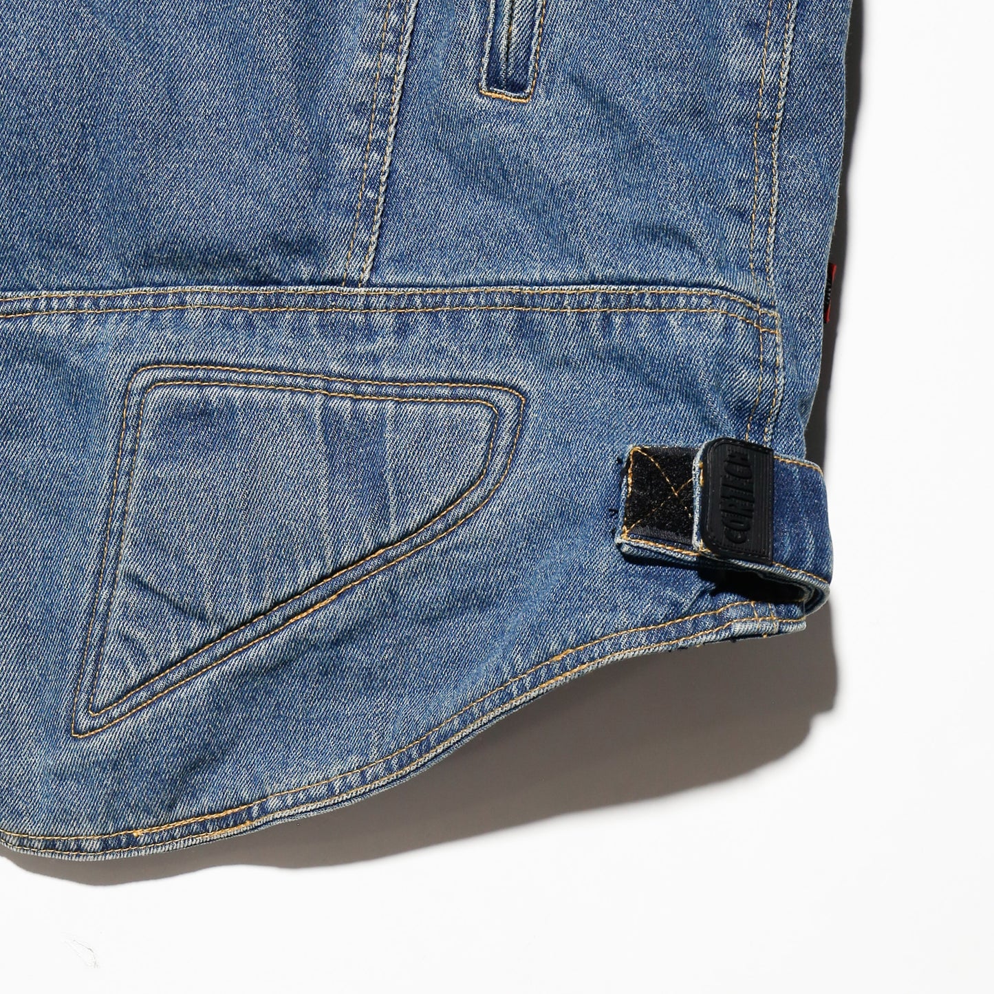 vintage 00's denim motorcycle jacket , detachable liner