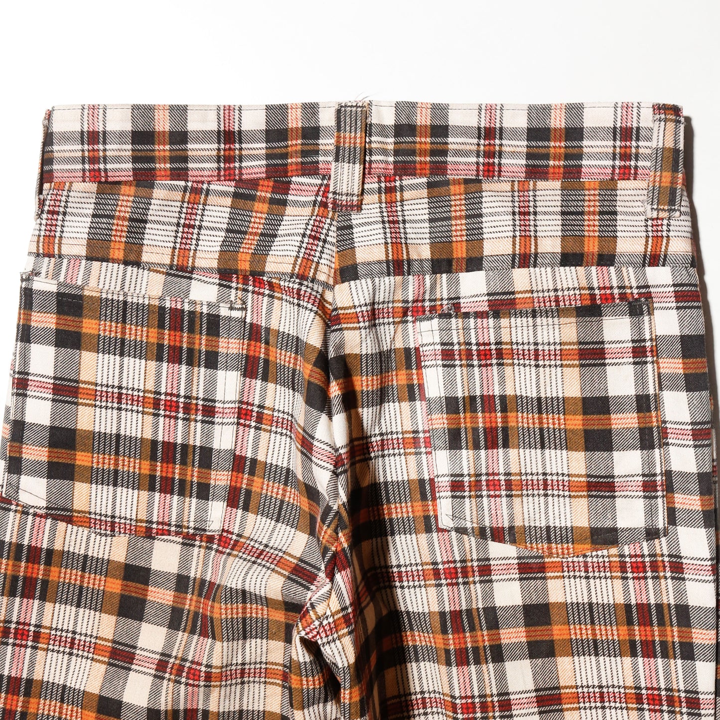 vintage 70's check flare trousers